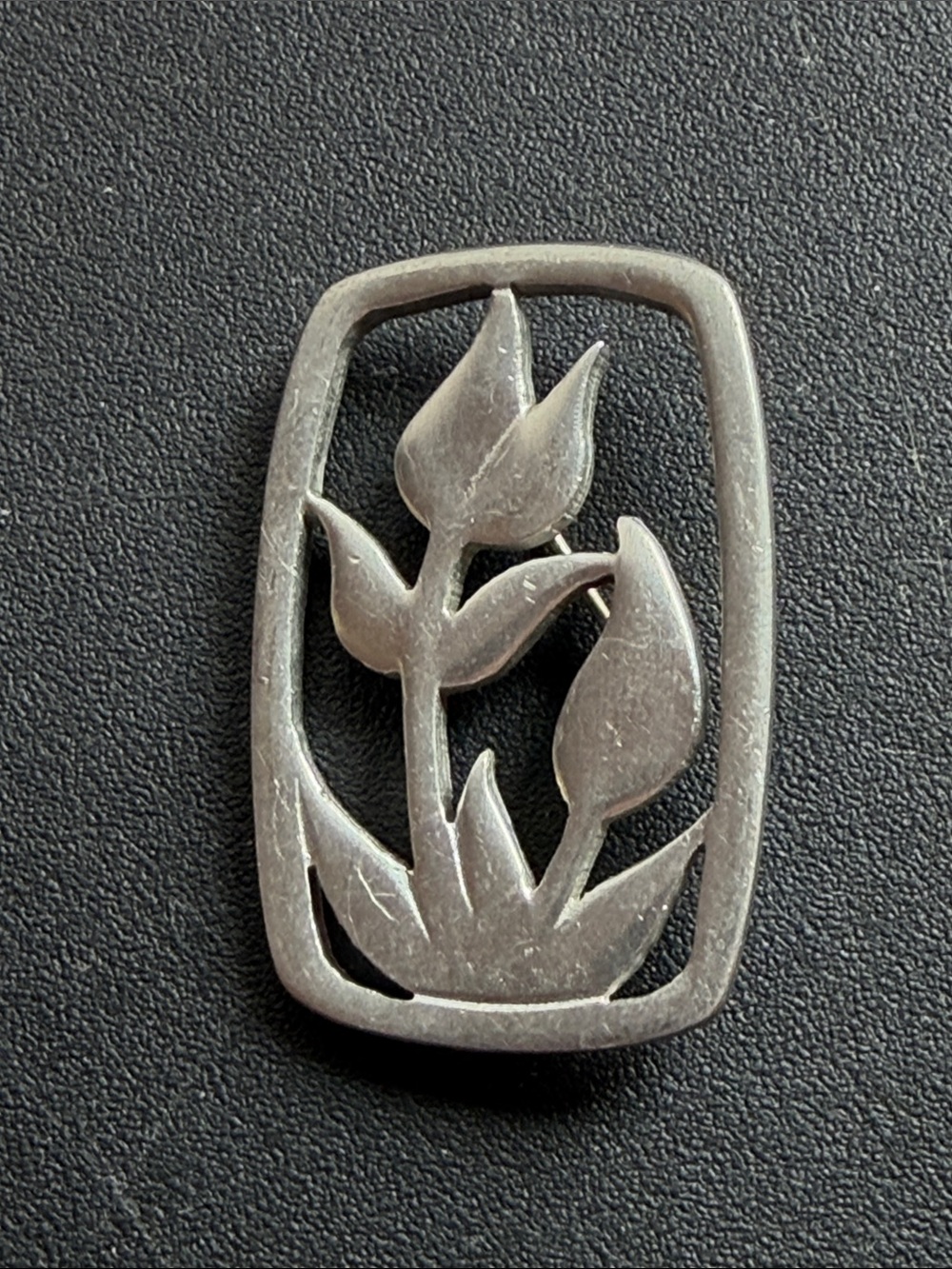 Vtg Ken Kantro Tulip Flower Brooch Lovell Designs Artist Friendship Symbol Pin